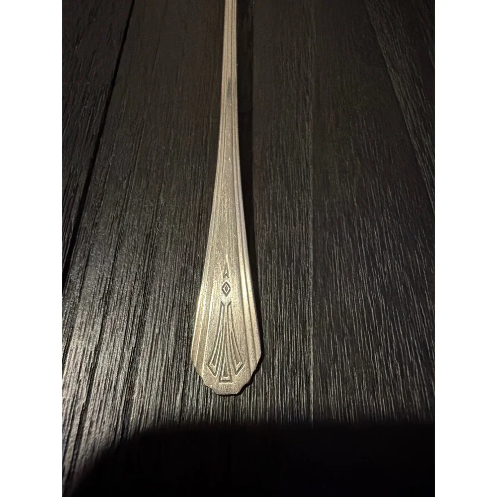 Wm Rogers Mfg Co Iced Tea Spoons Set of 4 Adoration Pattern 1939 Silverplate IS